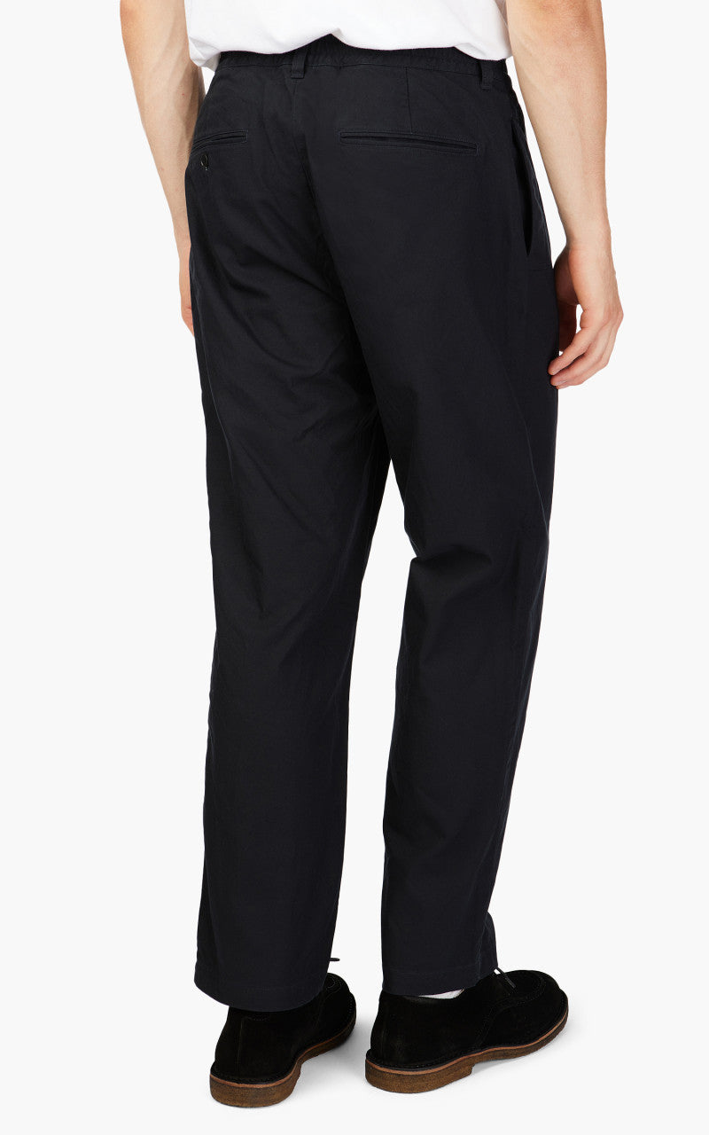 Still By Hand Welt Side Pocket Pants Black Navy