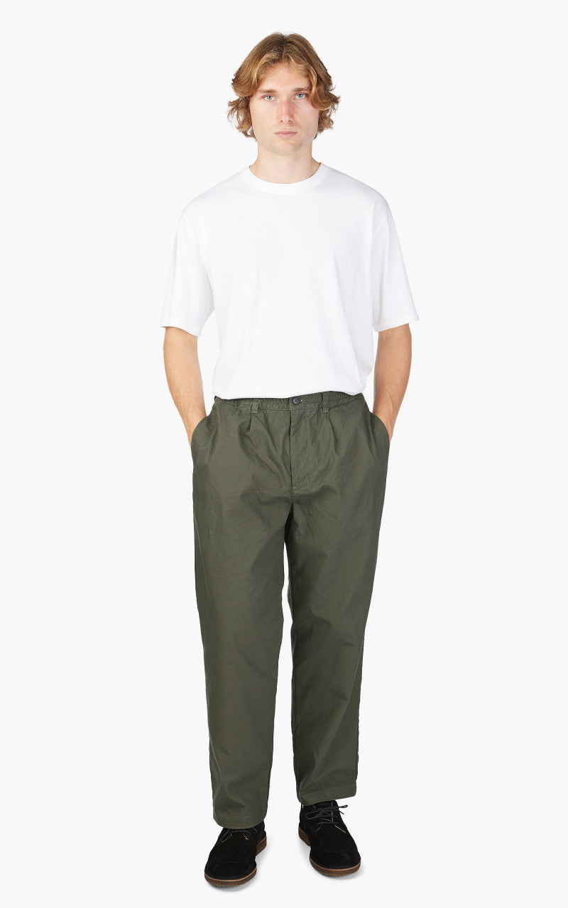 Still By Hand Welt Side Pocket Pants Olive
