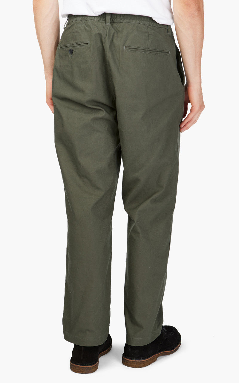 Still By Hand Welt Side Pocket Pants Olive