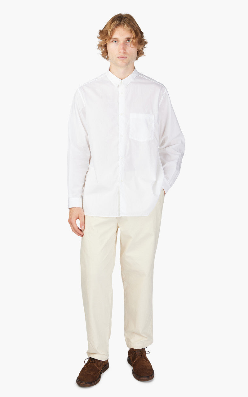Still By Hand Regular Collar Shirt White