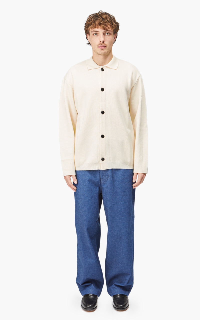 Still By Hand Milano Rib Cardigan Ivory