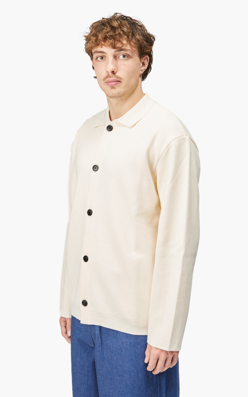 Still By Hand Milano Rib Cardigan Ivory
