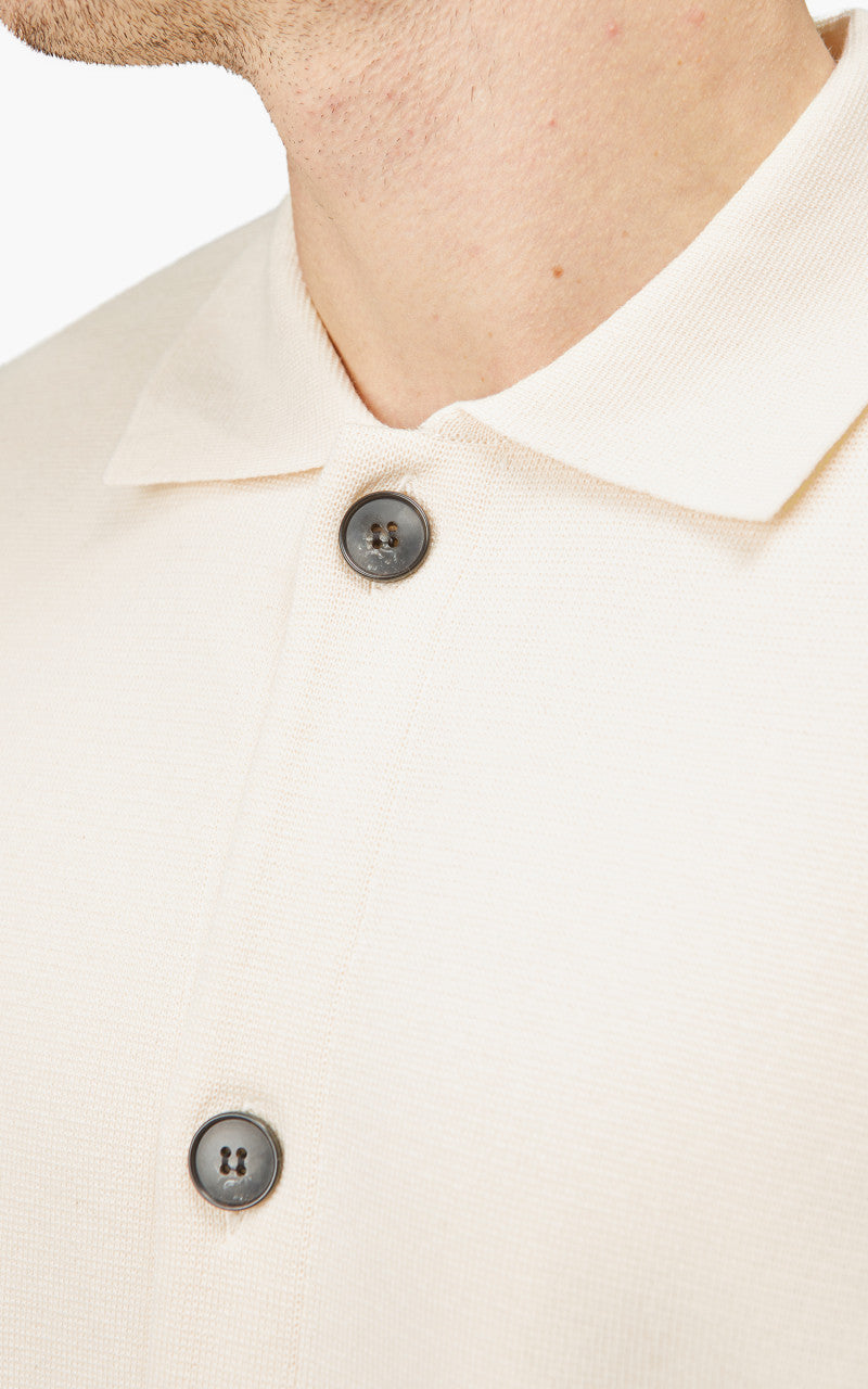 Still By Hand Milano Rib Cardigan Ivory