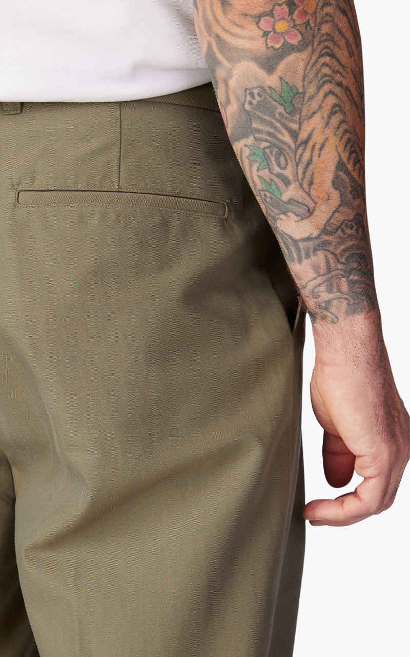 Still By Hand Deep Tuck Pressed Pant Olive