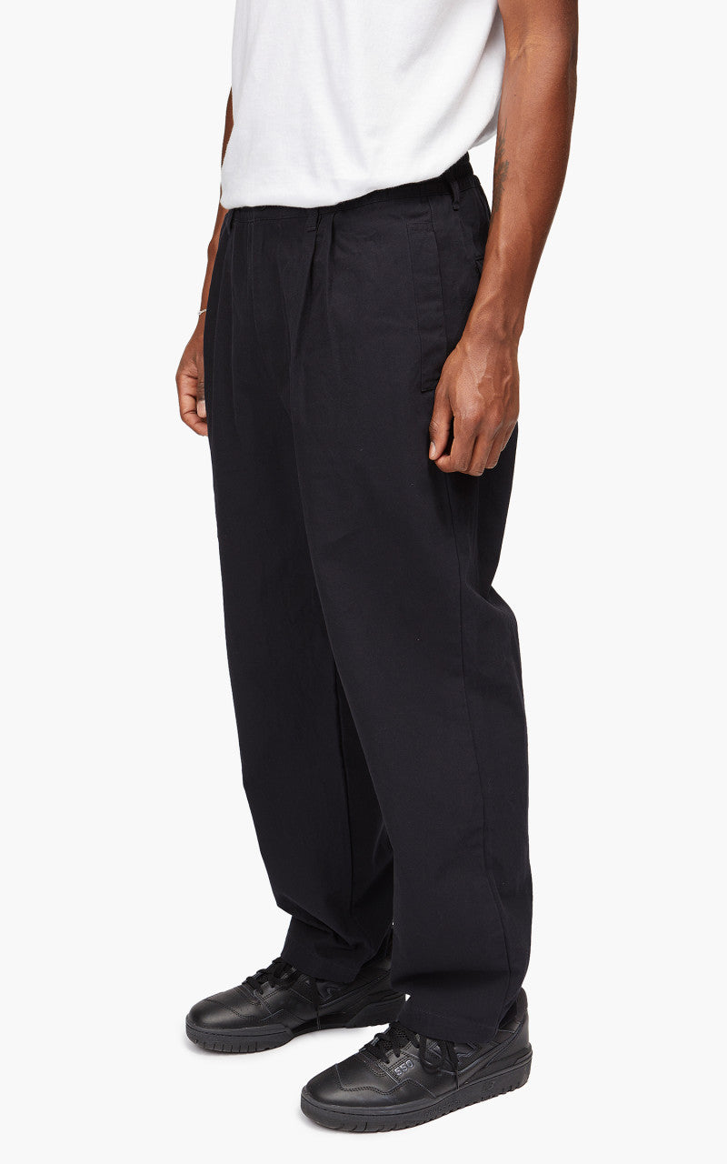 Still By Hand Welt Side Pockets Pants Black Navy