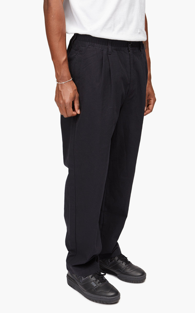 Still By Hand Welt Side Pockets Pants Black Navy