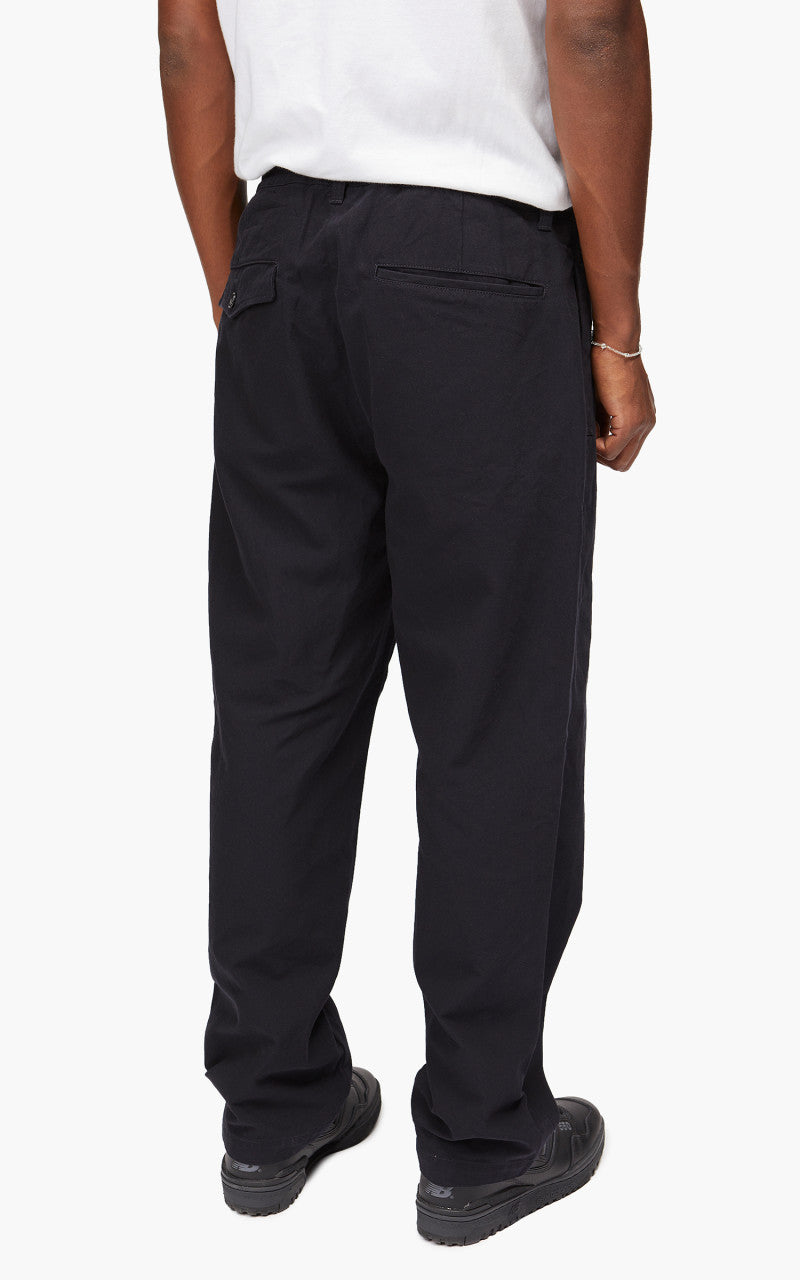 Still By Hand Welt Side Pockets Pants Black Navy