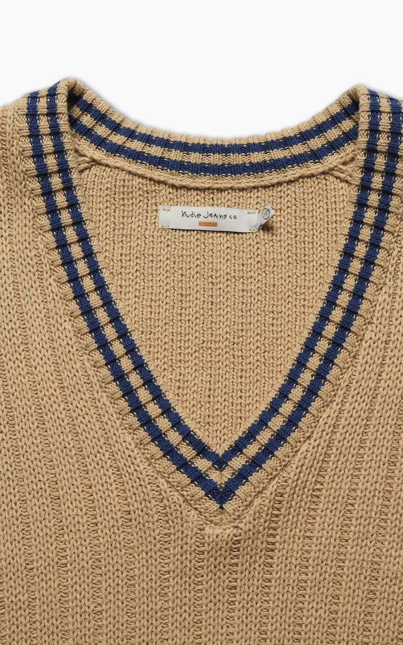 Nudie Jeans Stoffe V-Neck Faded Sun