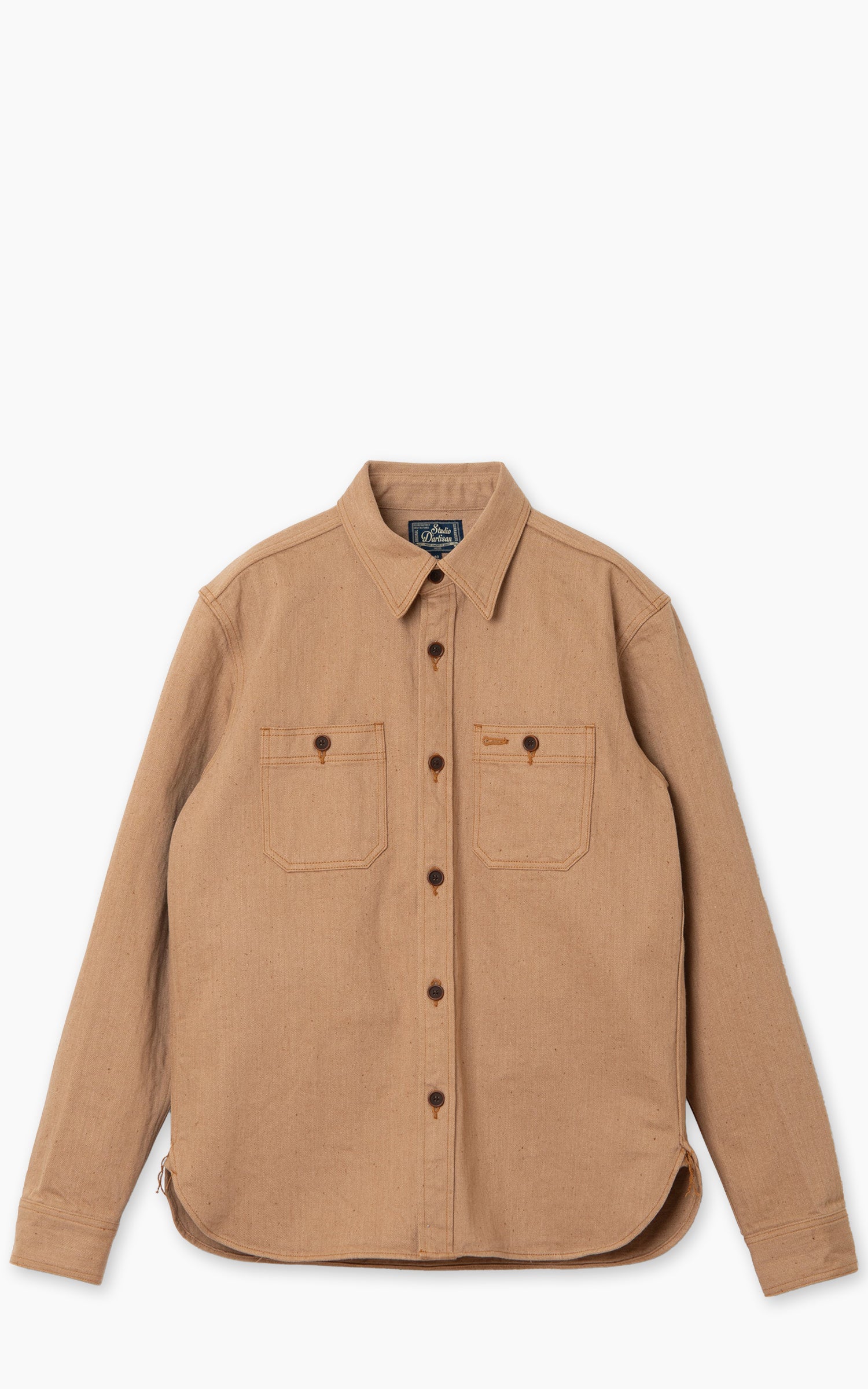 Studio D'Artisan 5740 Fox Cotton Work Shirt Brown
