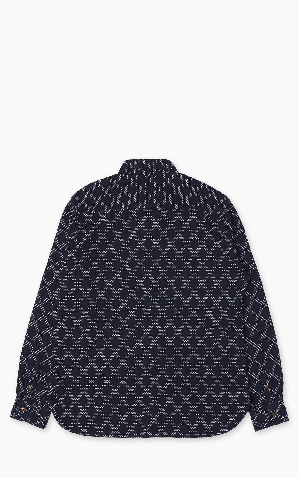 Studio D'Artisan 5728 Indigo Sashiko Dobby Work Shirt Indigo