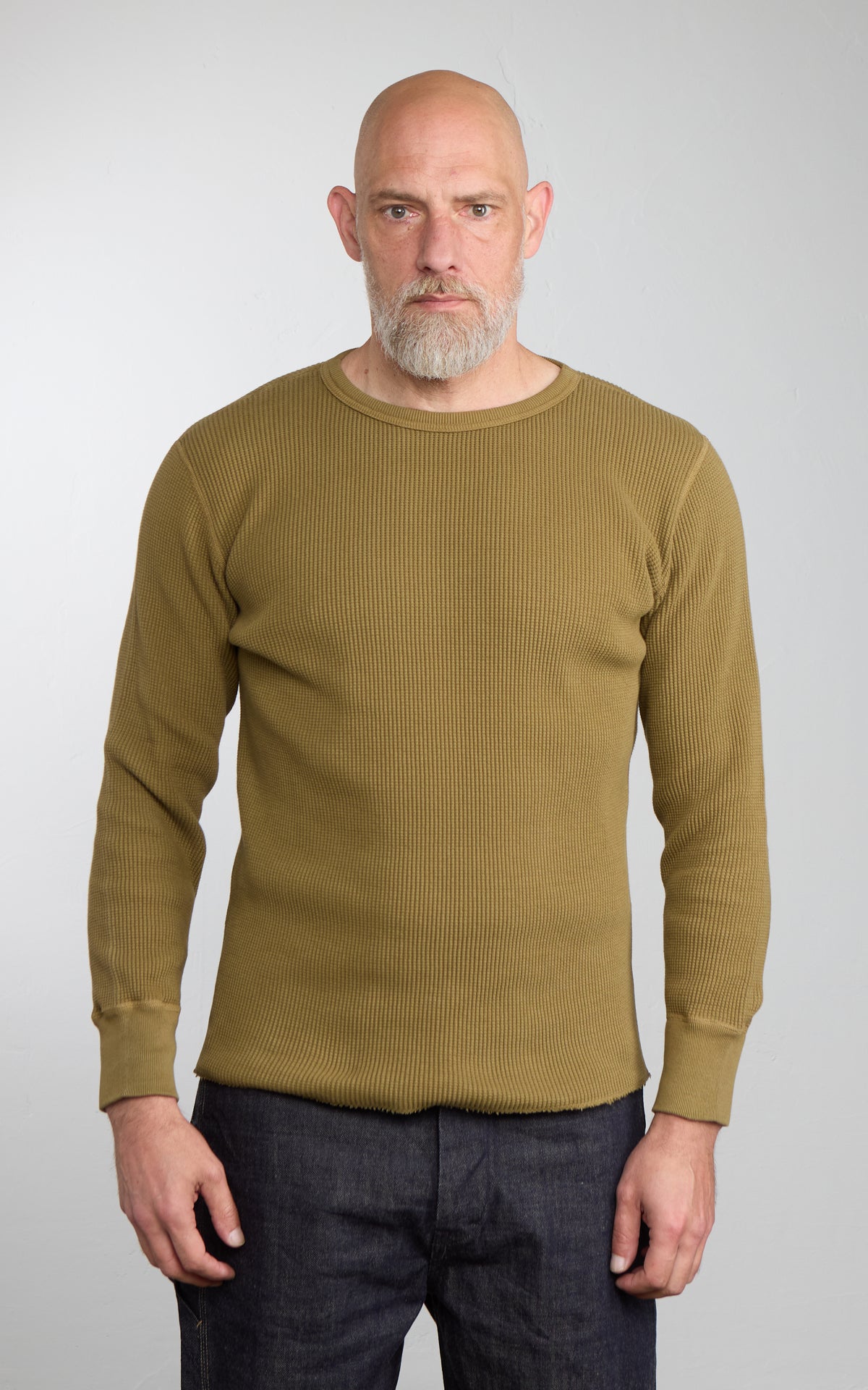 Studio D'Artisan 9936 Heavyweight Thermal Longsleeve Khaki