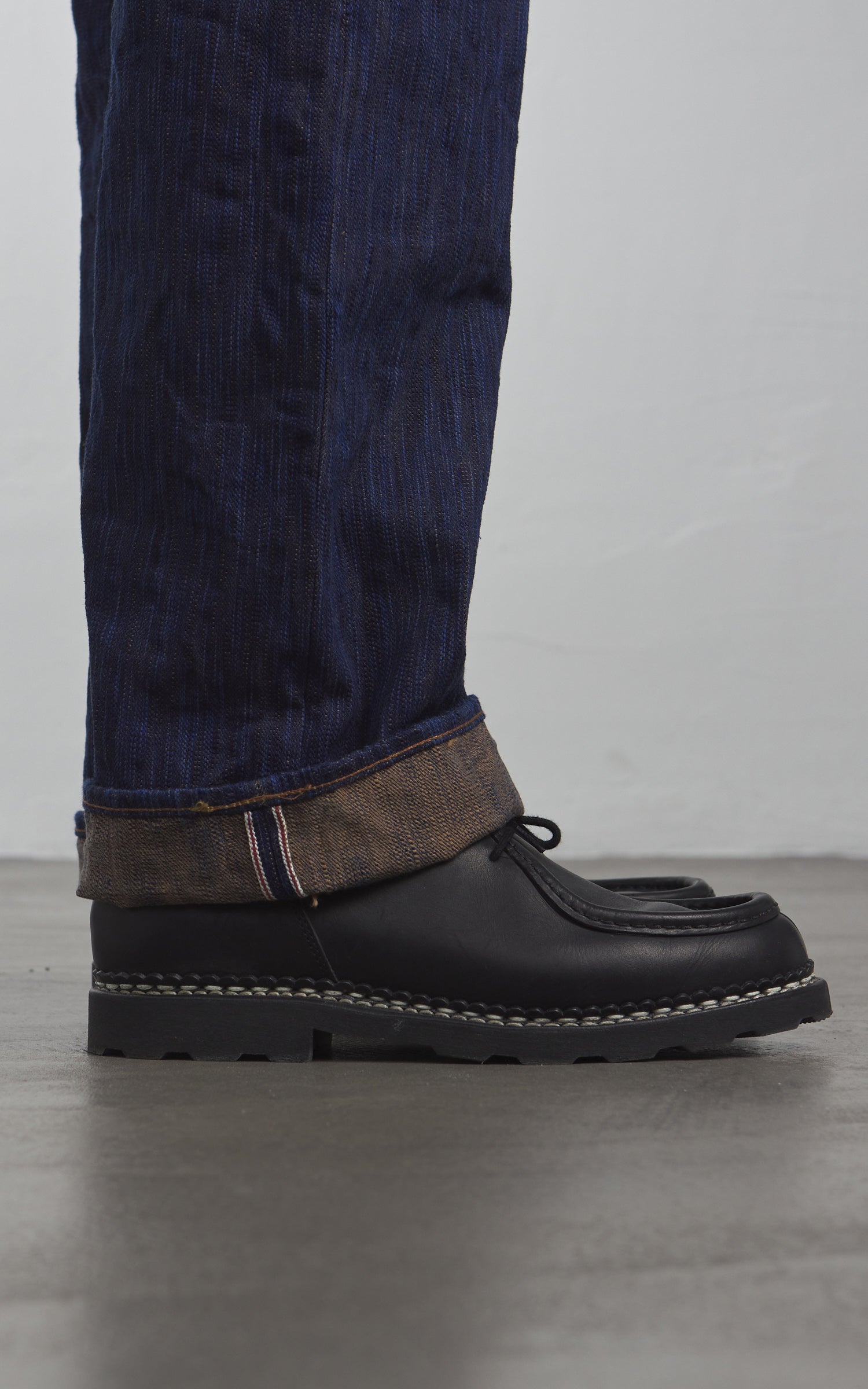 Studio D'Artisan D1905 "Awa Sho-Ai Kakishibu" Regular Straight Selvedge Jeans One Wash Indigo