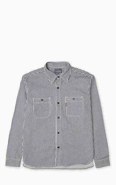 Studio D'Artisan D5335H Heavy Japanese Hickory Stripe Work Shirt Indig
