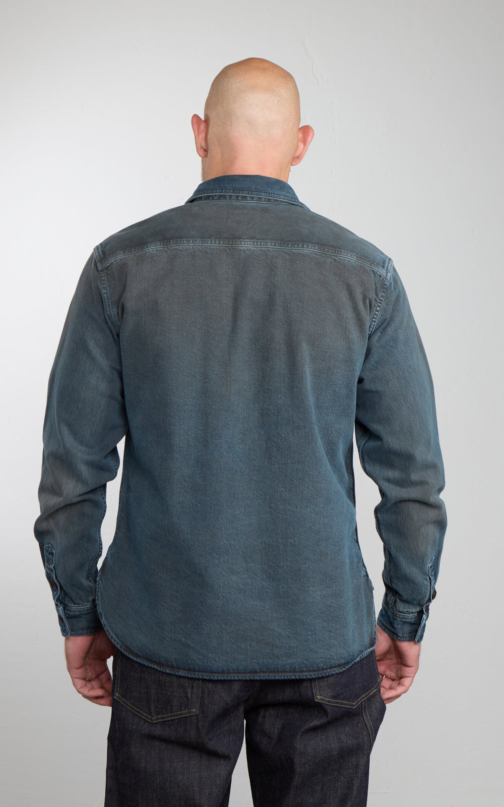 Studio D'Artisan D5745 Layered Color Denim Shirt AI-Shibu