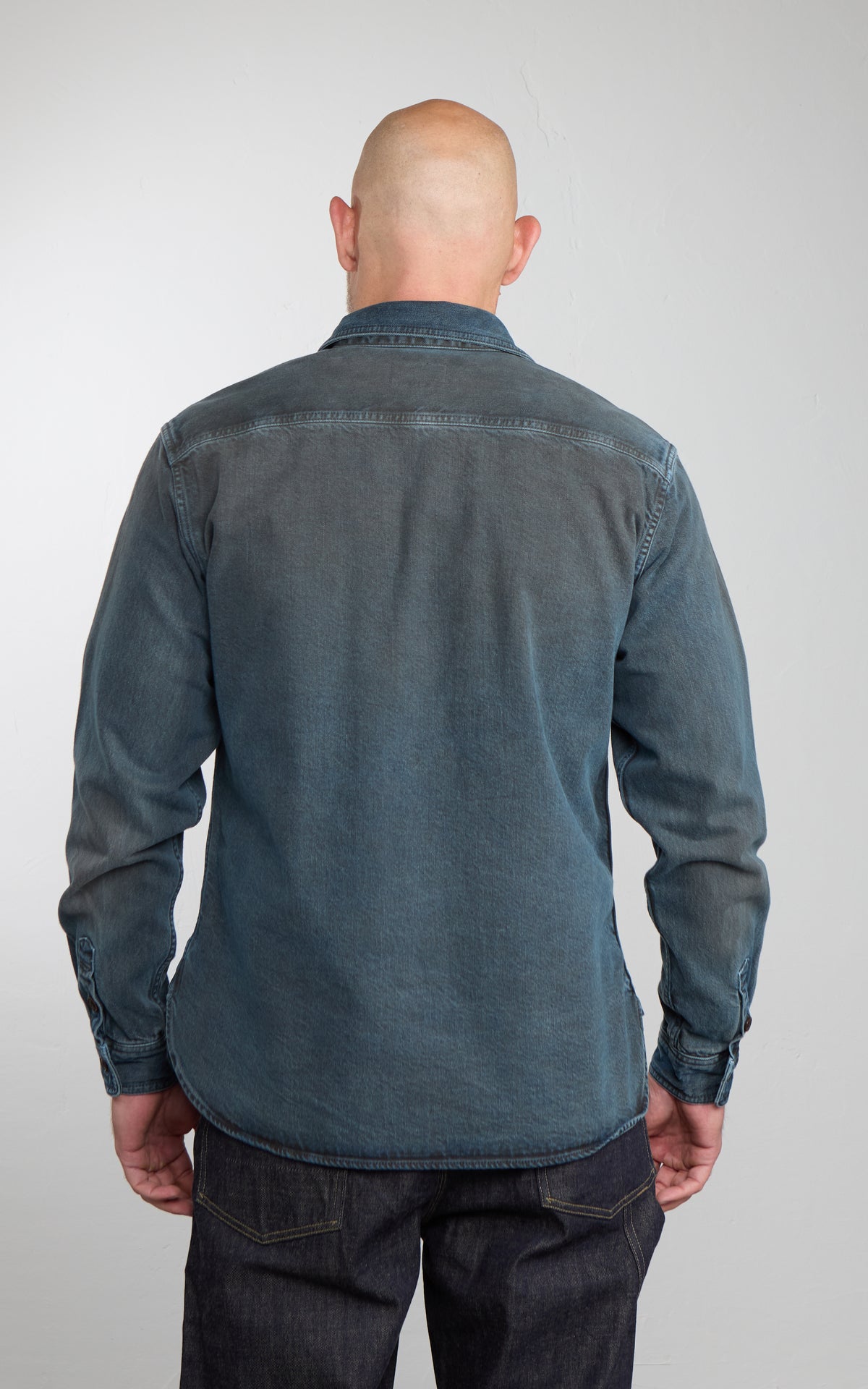 Studio D'Artisan D5745 Layered Color Denim Shirt AI-Shibu