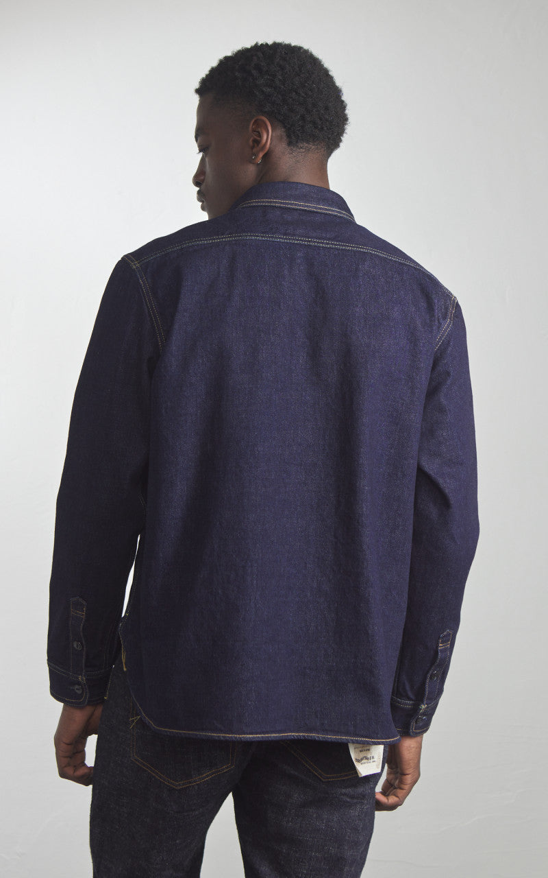 Studio D'Artisan D5335 Selvedge Denim Work Shirt One Wash Indigo