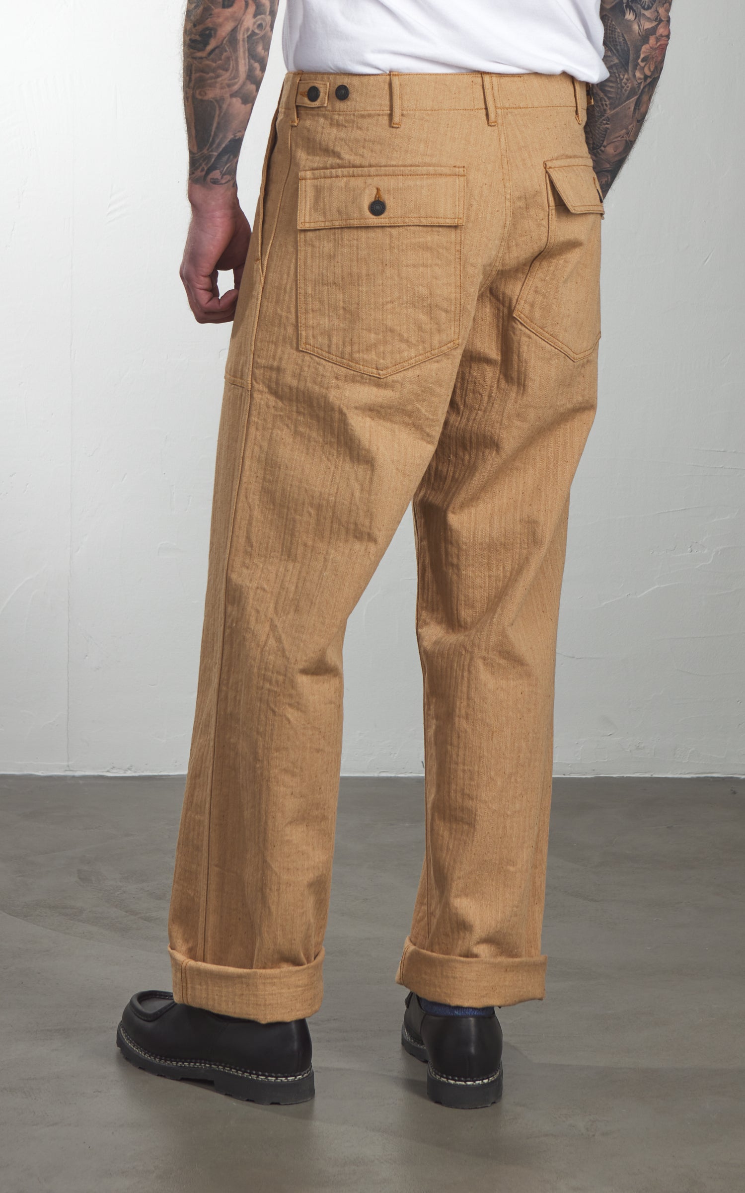 Studio D'Artisan 1917 Fox Cotton Baker Pants Brown