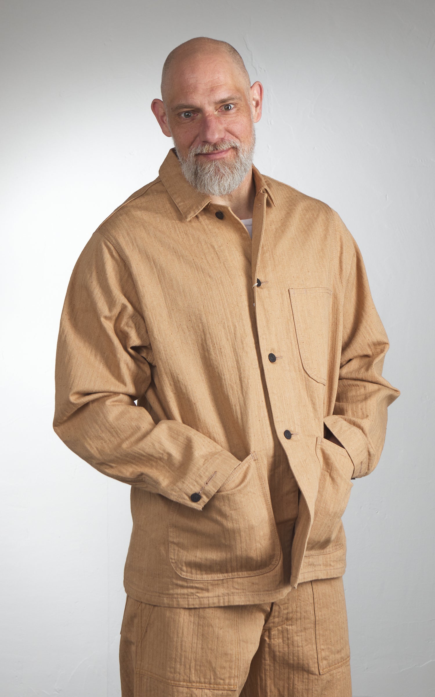 Studio D'Artisan 4638 Fox Cotton Military Coverall Brown