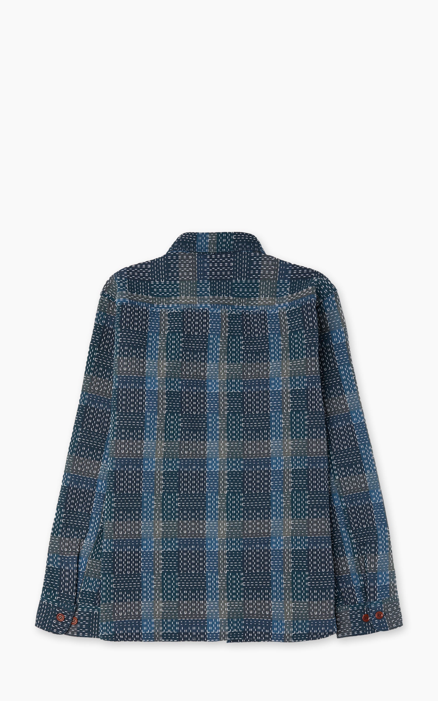 Studio D'Artisan 5651 Noragi Sashiko Shirt Blue