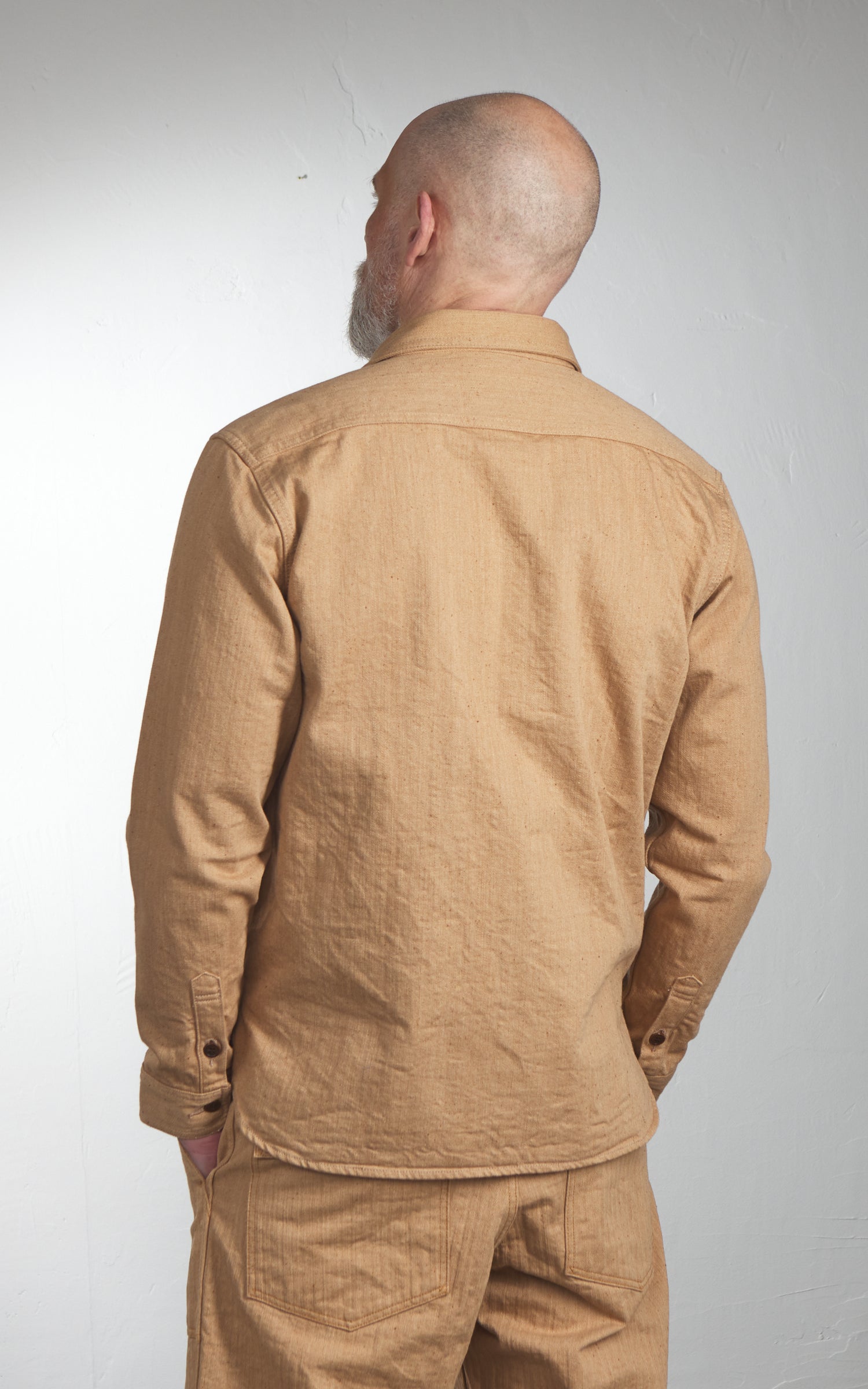 Studio D'Artisan 5740 Fox Cotton Work Shirt Brown