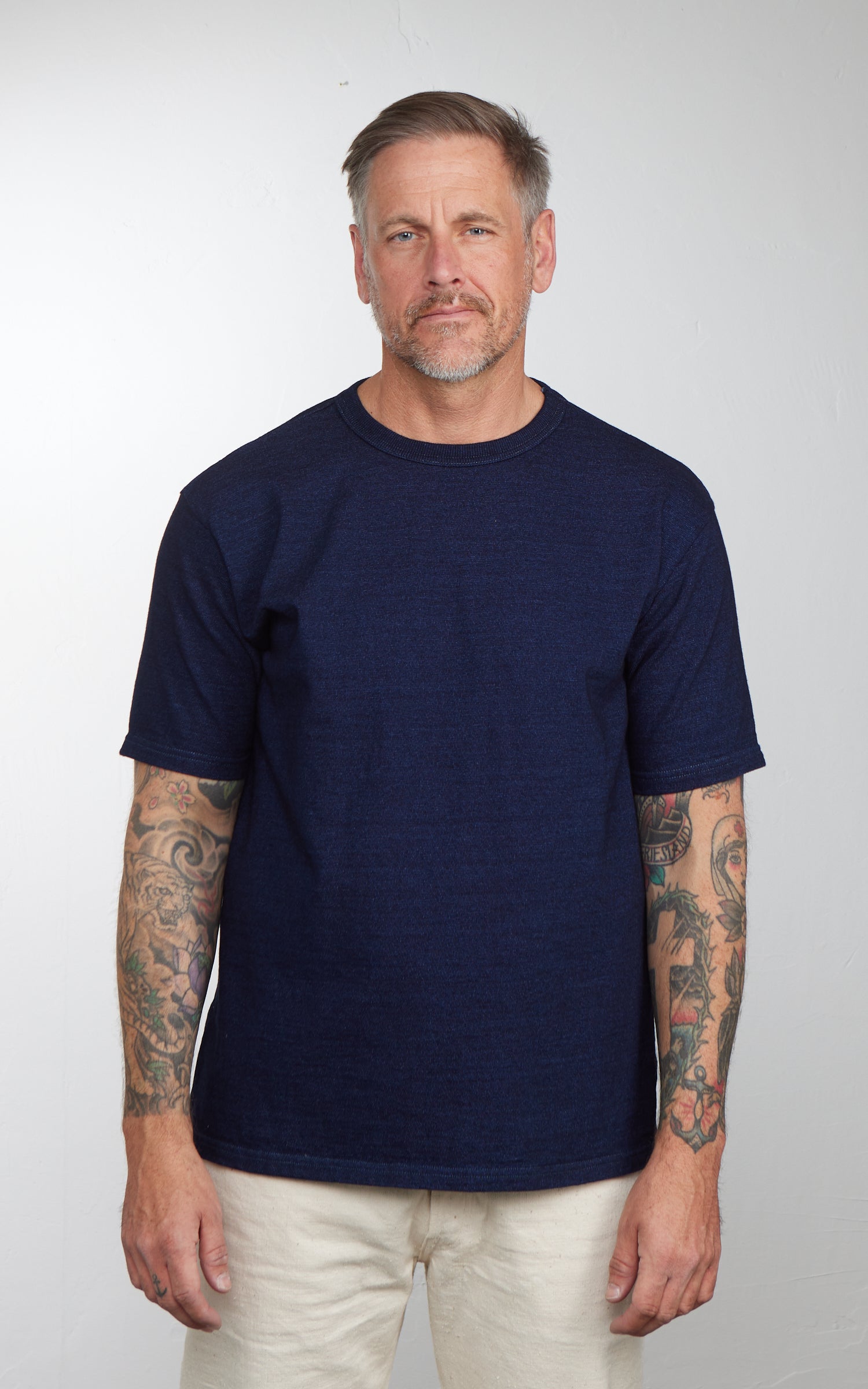 Studio D'Artisan 8199 Rope T-Shirt Indigo