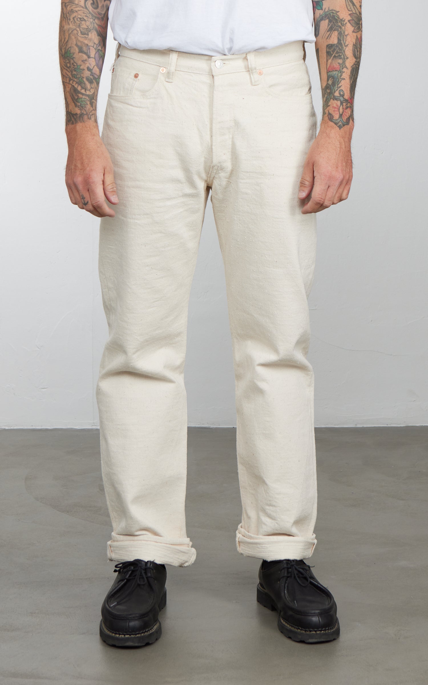 archive D&G white straight denim サイズ54 Studio D'Artisan SD-1001E GL3 Regular Straight Selvedge Jeans One Wash