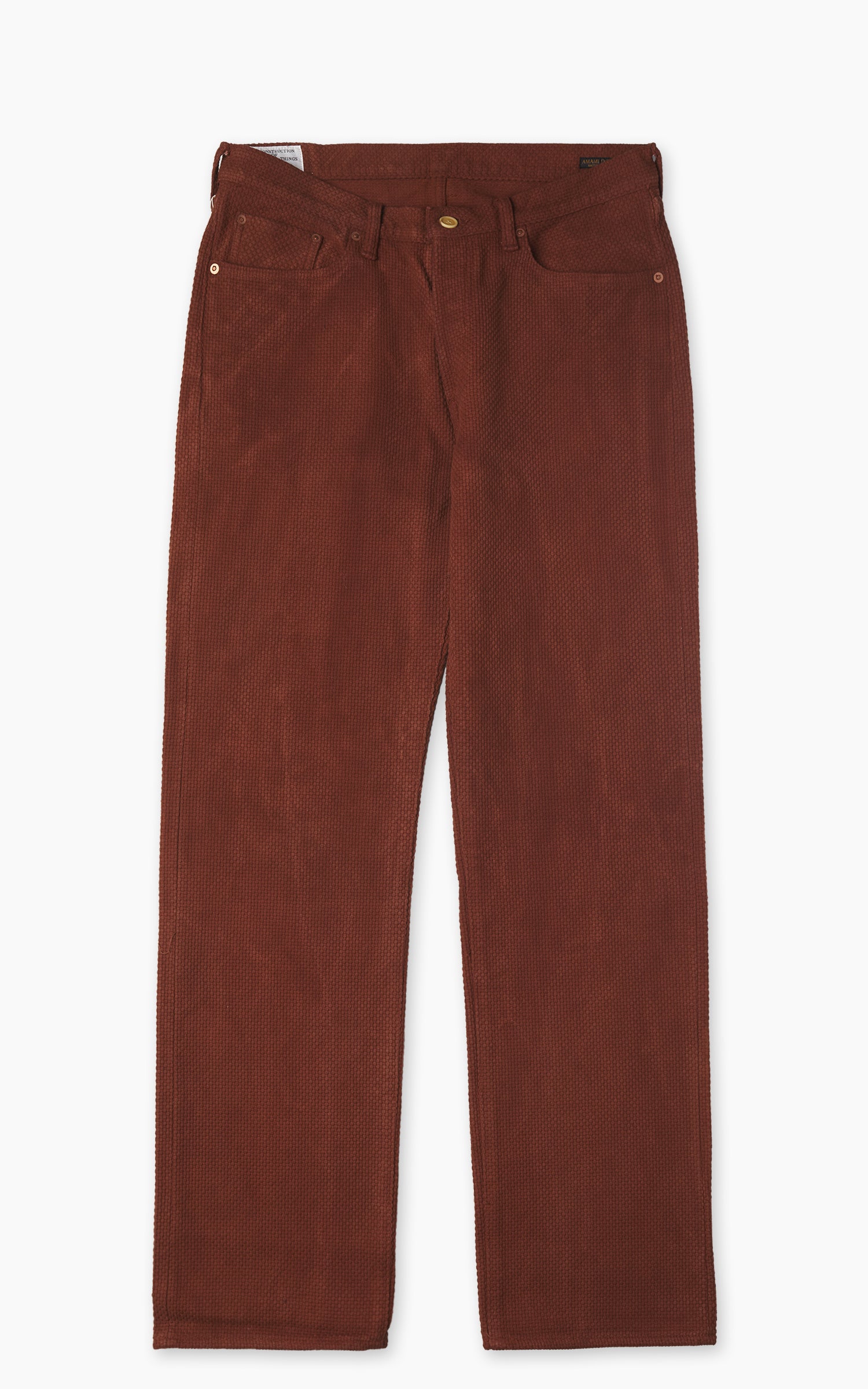 Studio D'Artisan 1914 Amami Oshima Mud-Dyed Sashiko Jeans Brown