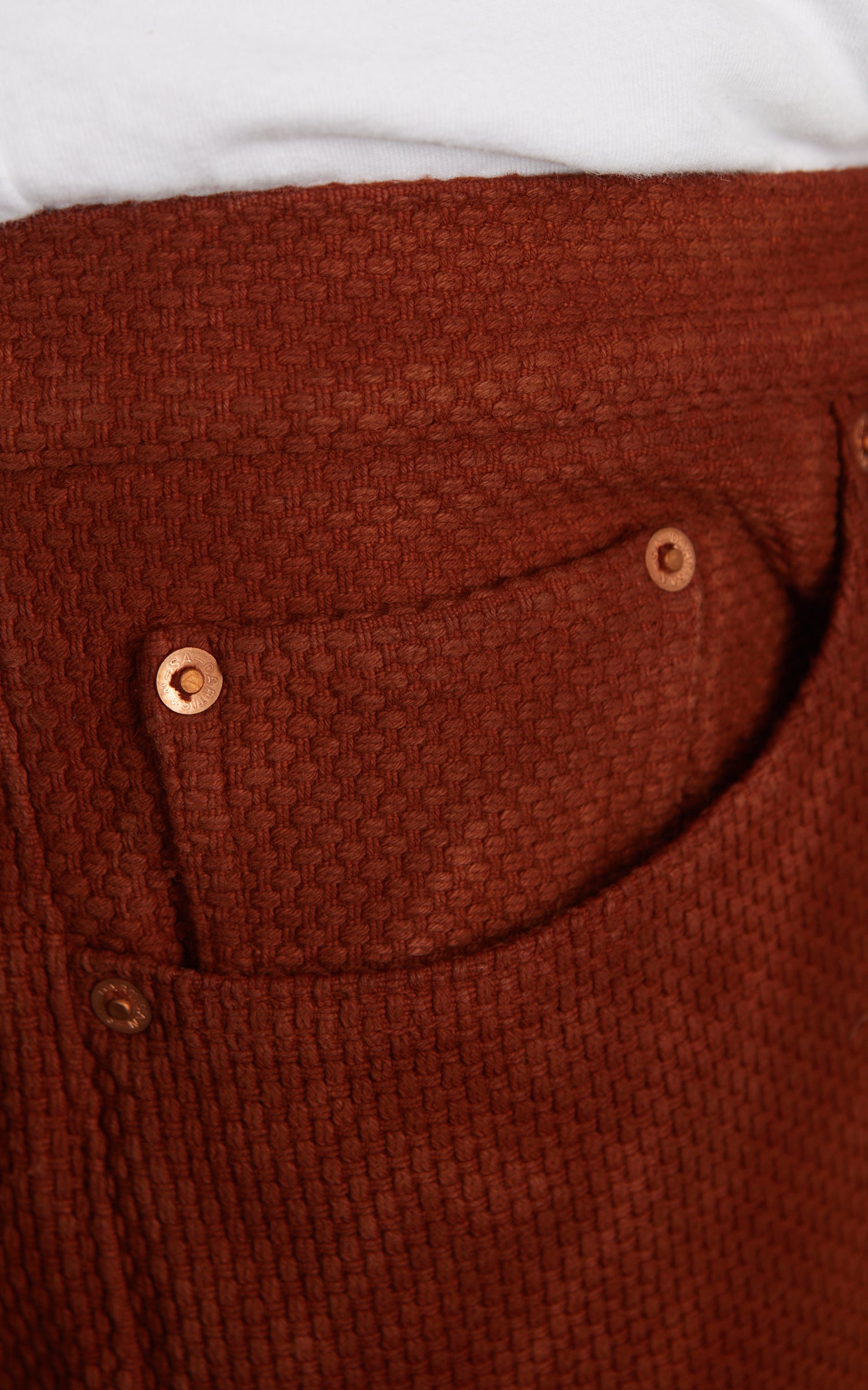 Studio D'Artisan 1914 Amami Oshima Mud-Dyed Sashiko Jeans Brown