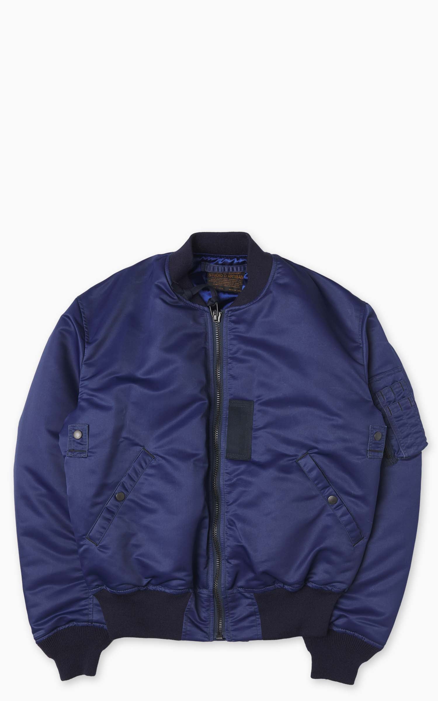 Studio D'Artisan 4623 Indigo-Dyed MA-1