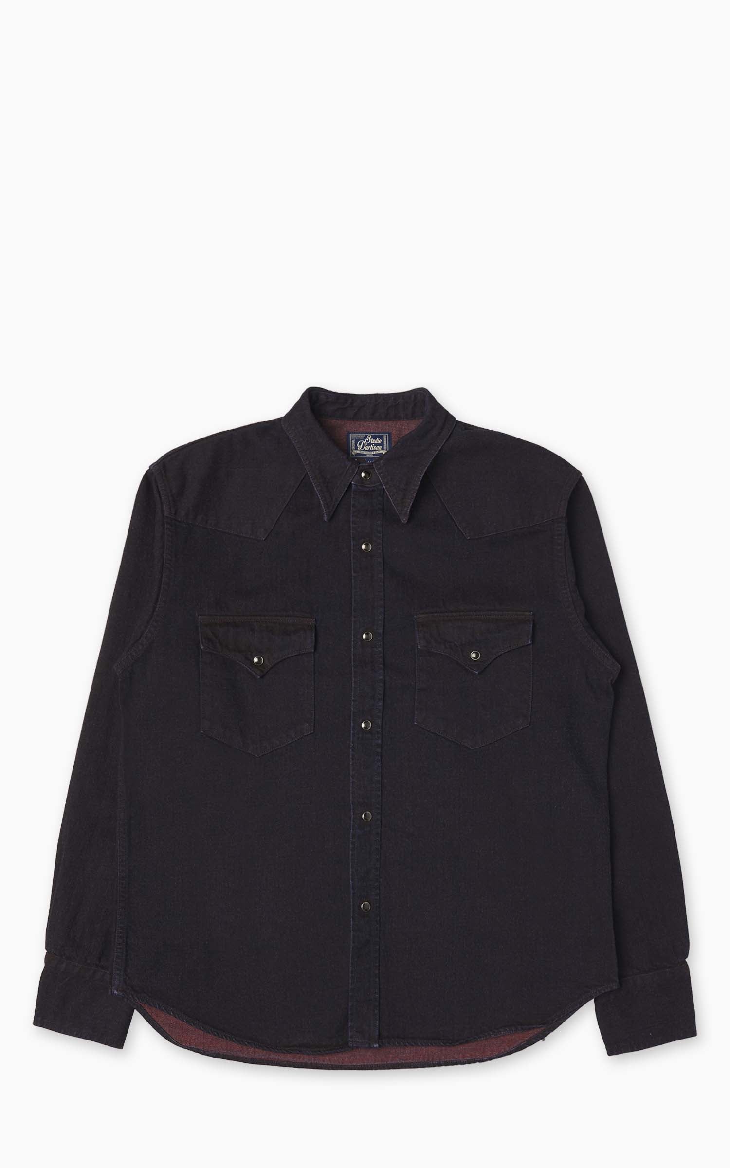 Studio D'Artisan D5727 "Bengala-Dye" Denim Western Shirt Red