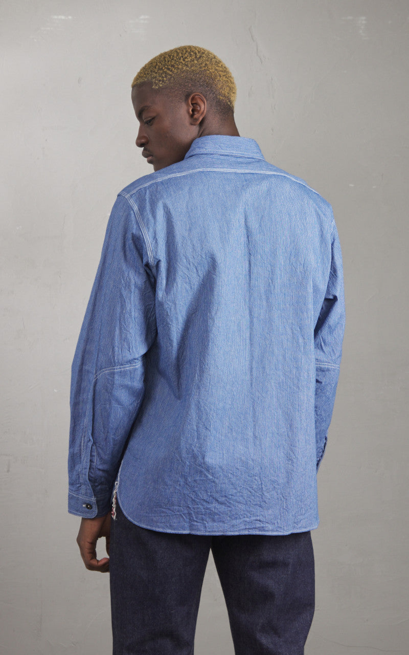 Sugar Cane SC25511 Jean Cord Work Shirt Navy