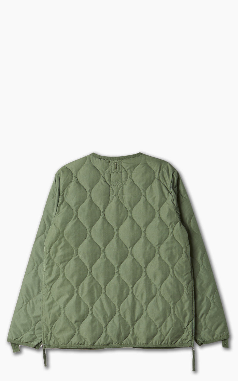 Taion Military Zip V-Neck Jacket Olive