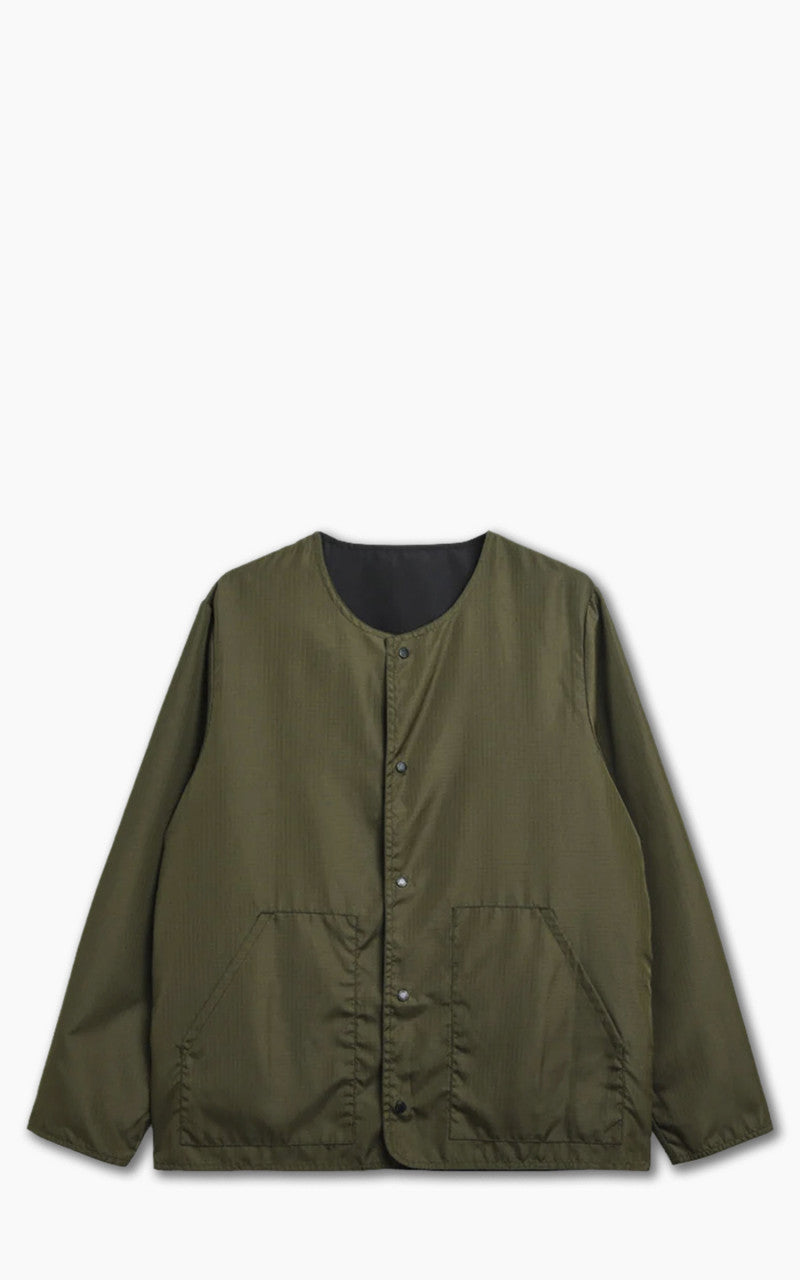 Taion Military Reversible Crew Neck Cardigan Black