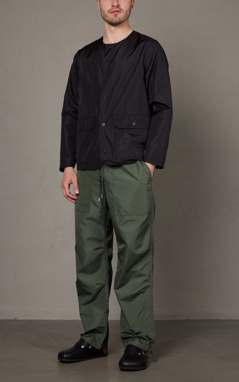 Taion Military Reversible Crew Neck Cardigan Black