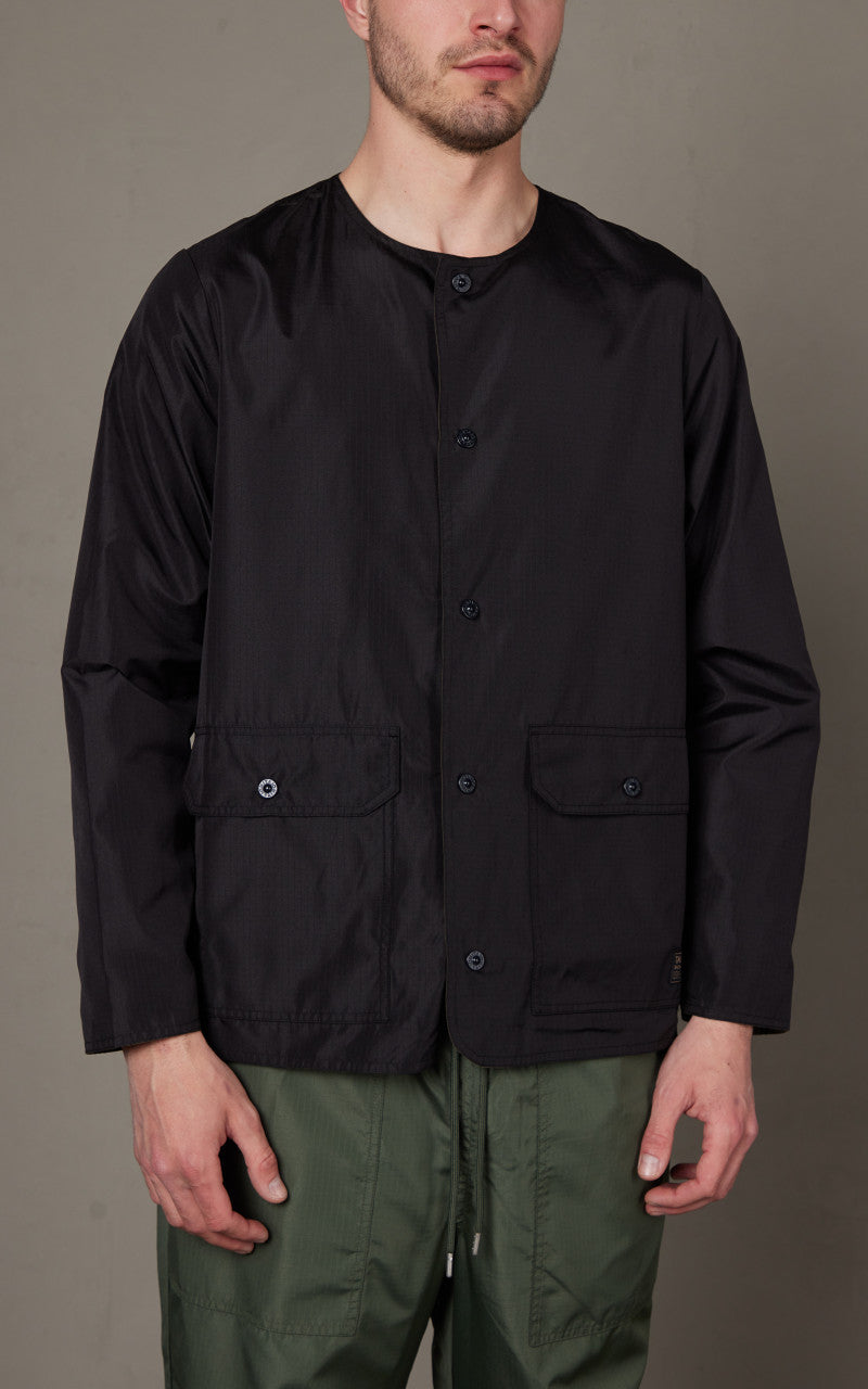 Taion Military Reversible Crew Neck Cardigan Black