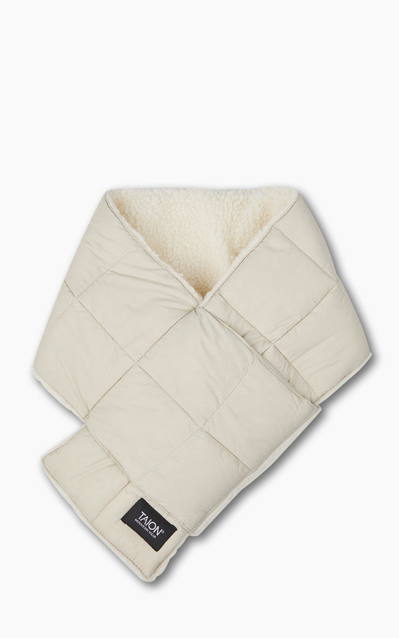 Taion Mountain Reversible Down x Boa Muffler Ice Grey/Ivory