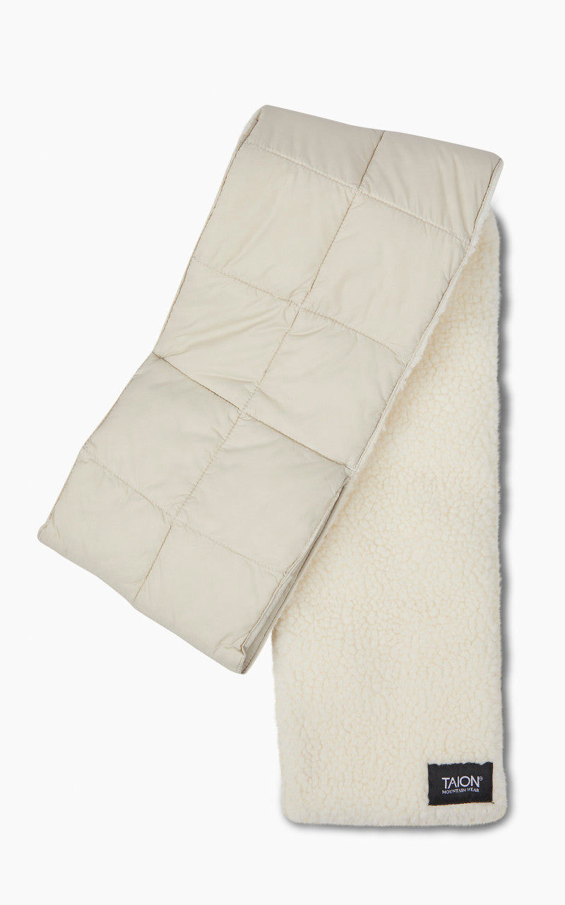 Taion Mountain Reversible Down x Boa Muffler Ice Grey/Ivory