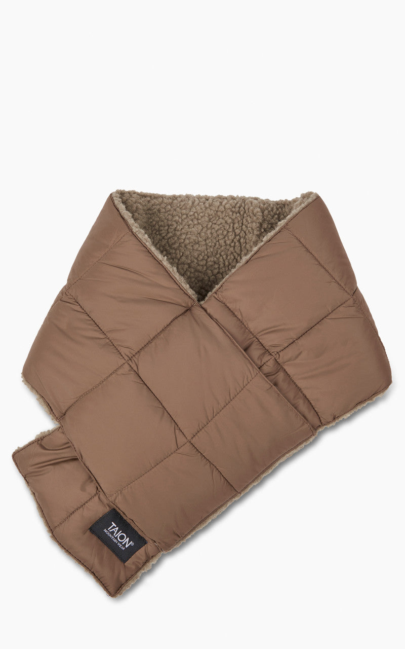 Taion Mountain Reversible Down x Boa Muffler Light Brown/Beige