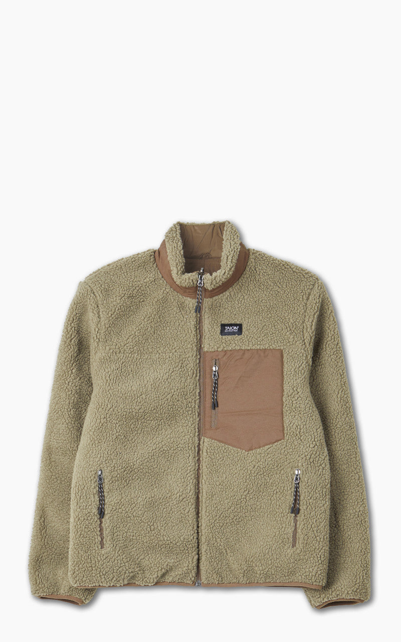 Taion Reversible Down x Boa Jacket Light Brown/Beige
