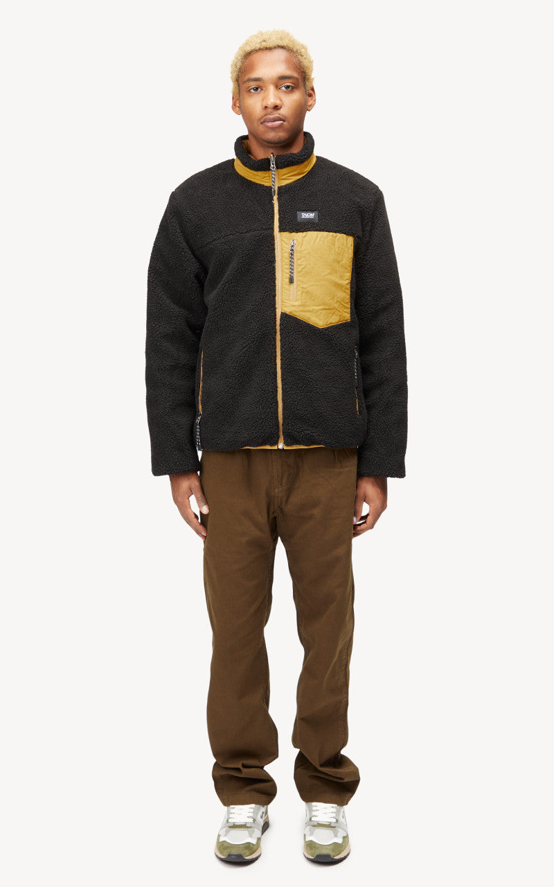 Taion Mountain Reversible Down x Boa Jacket Beige/Black