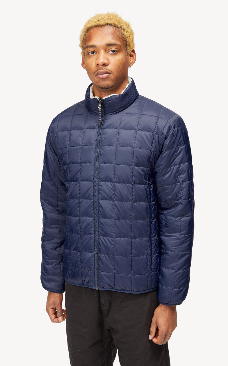 Taion Mountain Reversible Down x Boa Jacket Navy/Ivory