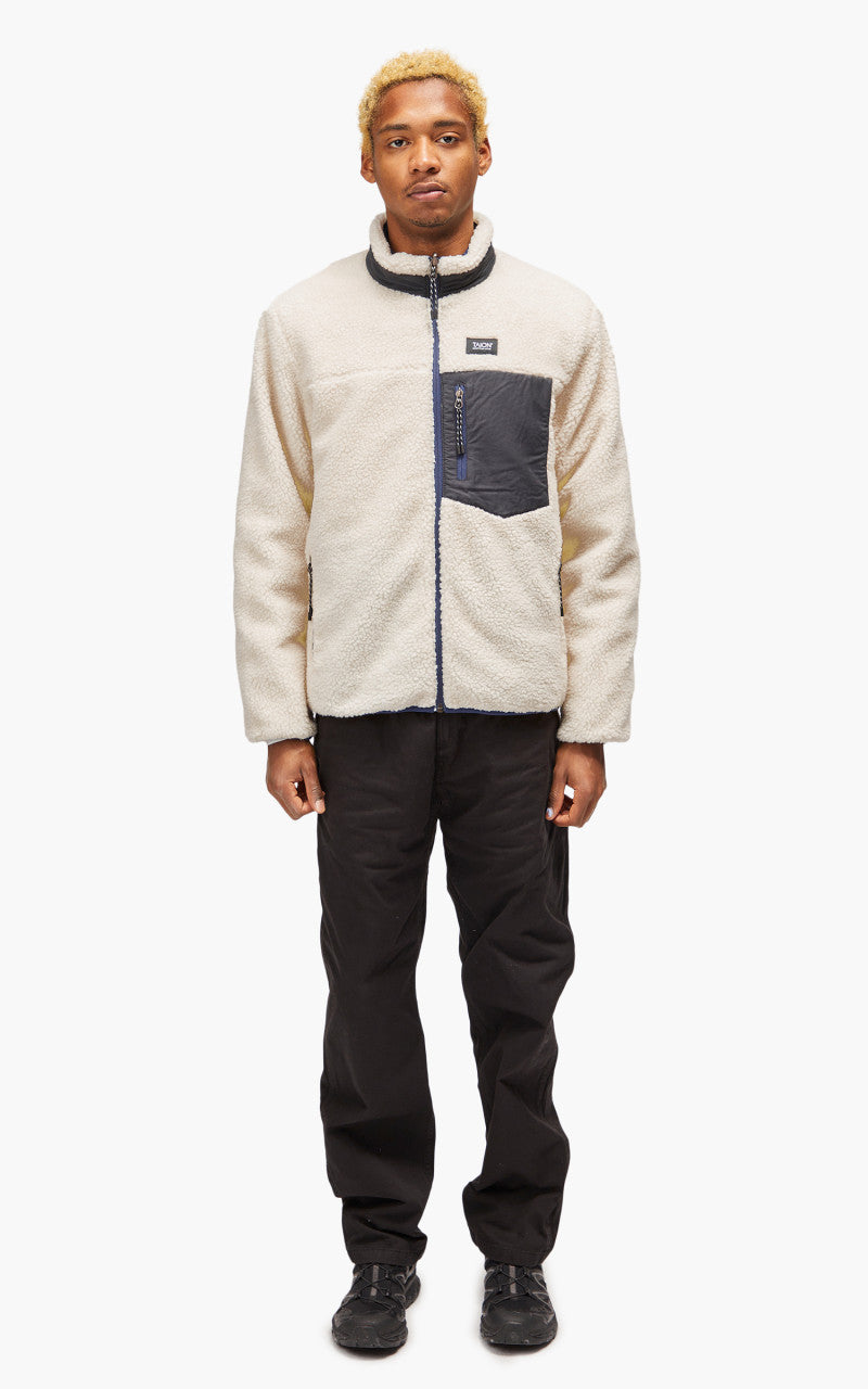 Taion Mountain Reversible Down x Boa Jacket Navy/Ivory