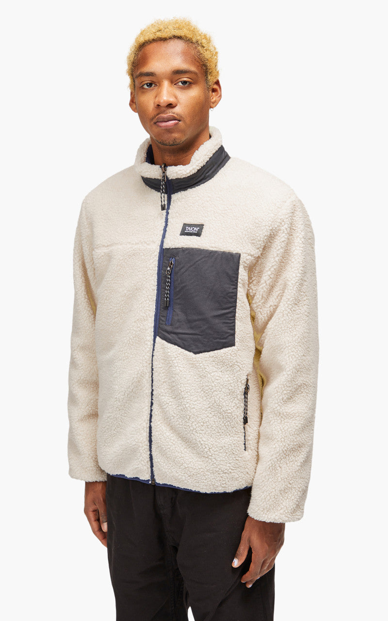 Taion Mountain Reversible Down x Boa Jacket Navy/Ivory