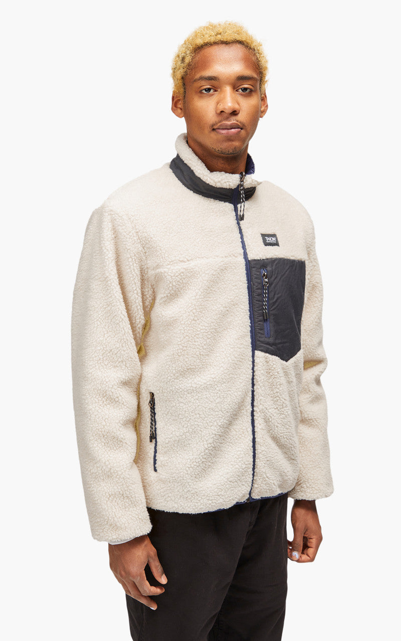 Taion Mountain Reversible Down x Boa Jacket Navy/Ivory