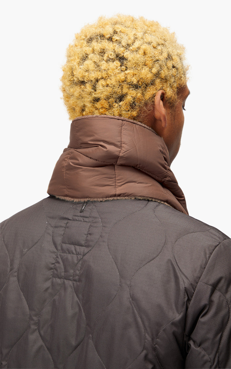 Taion Mountain Reversible Down x Boa Muffler Light Brown/Beige