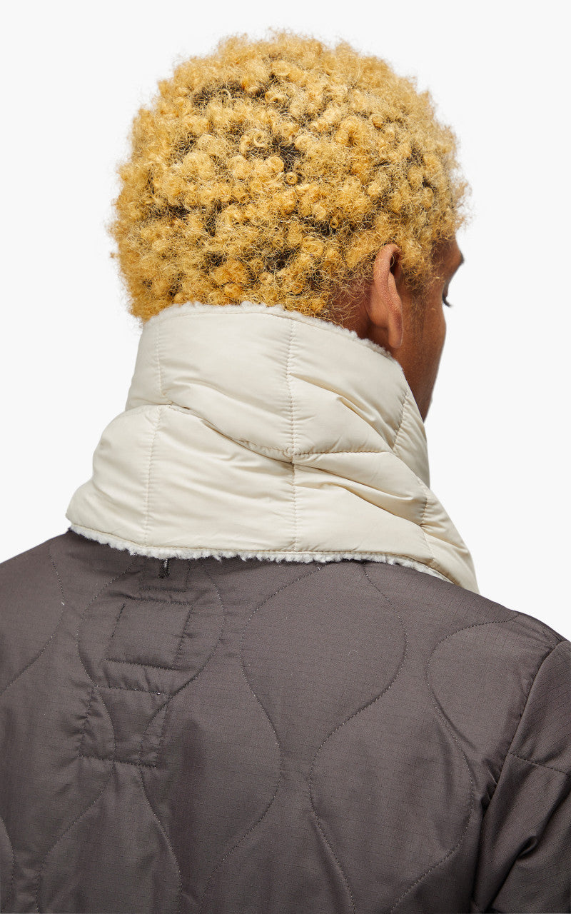Taion Mountain Reversible Down x Boa Muffler Ice Grey/Ivory