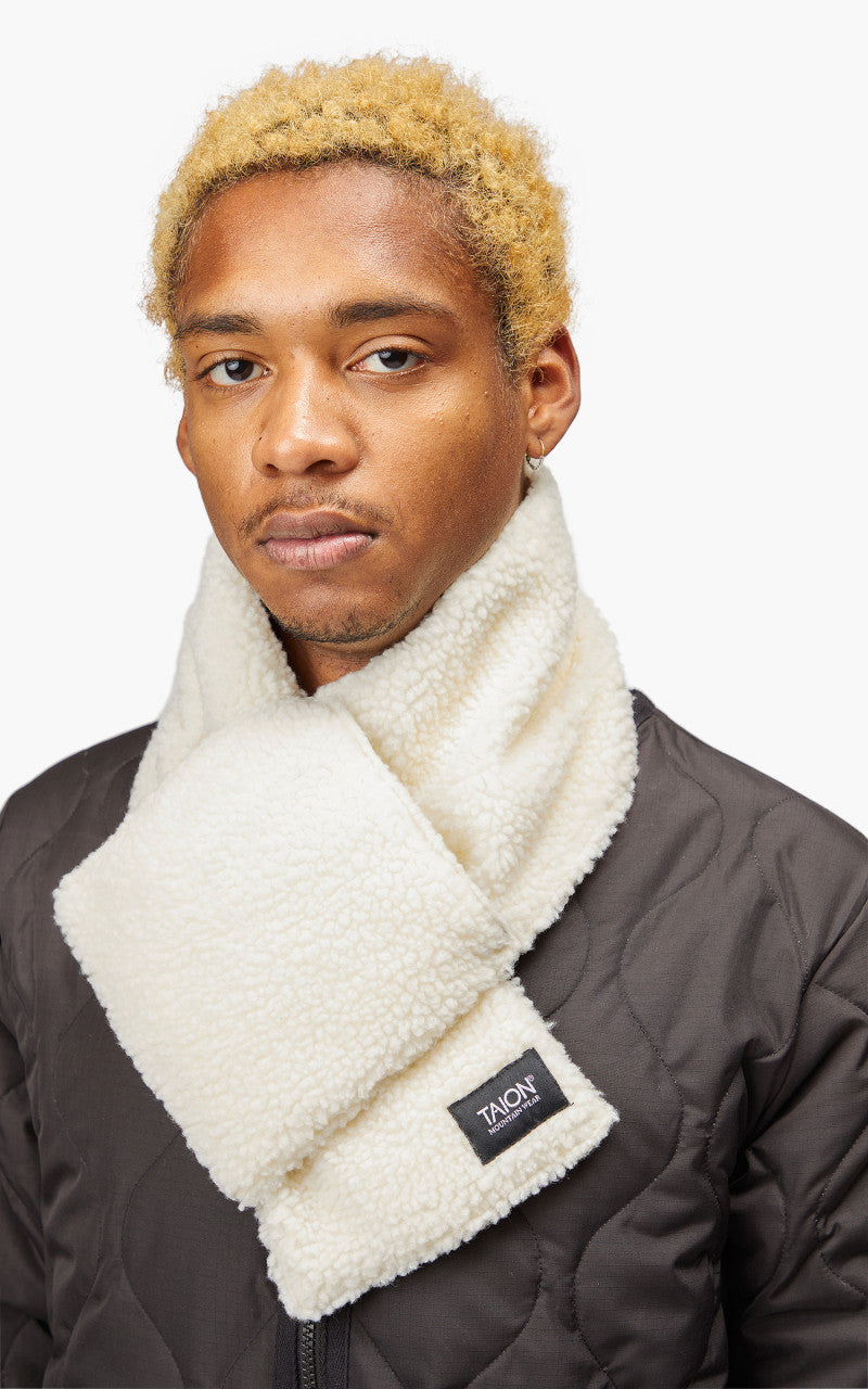 Taion Mountain Reversible Down x Boa Muffler Ice Grey/Ivory