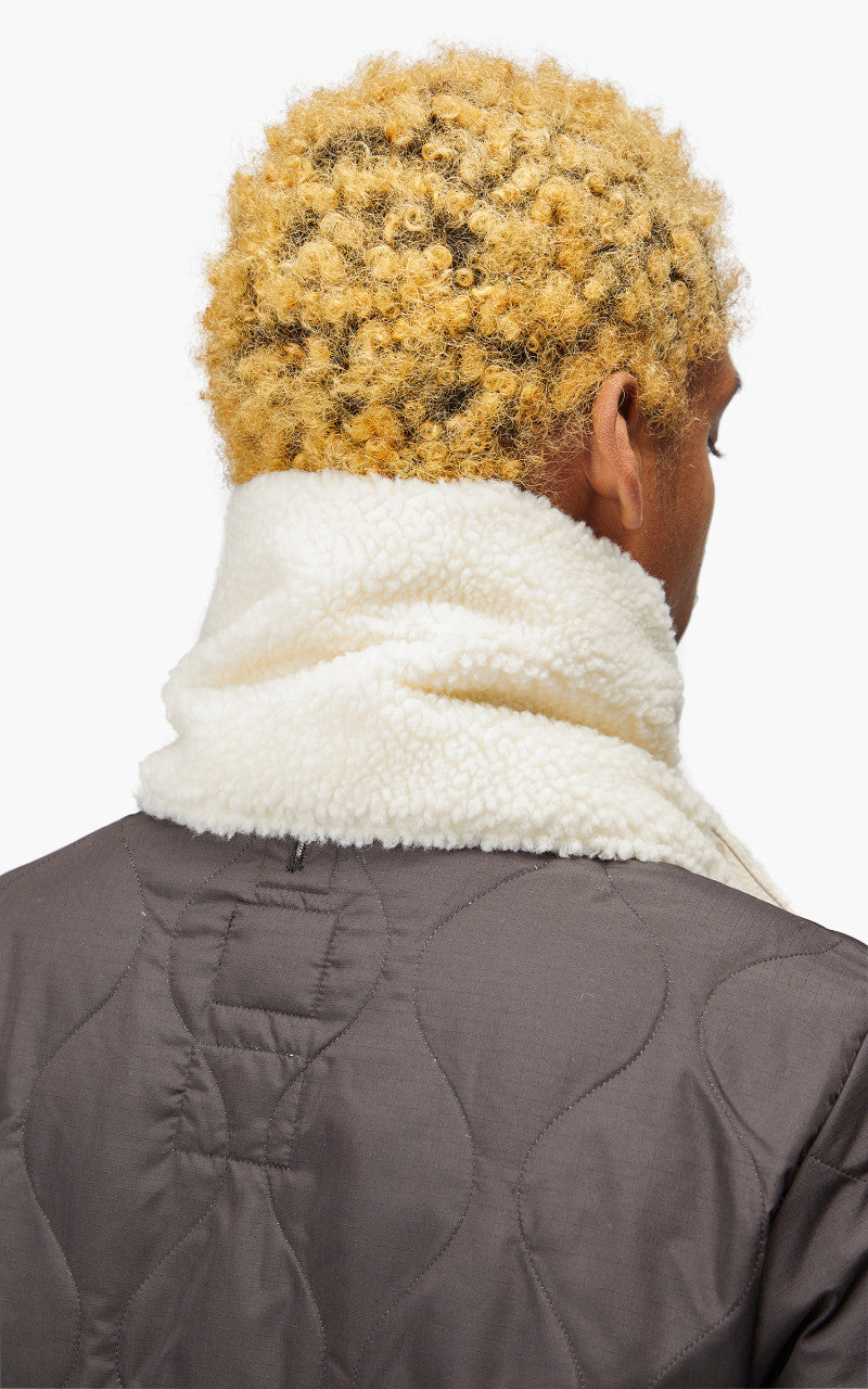 Taion Mountain Reversible Down x Boa Muffler Ice Grey/Ivory