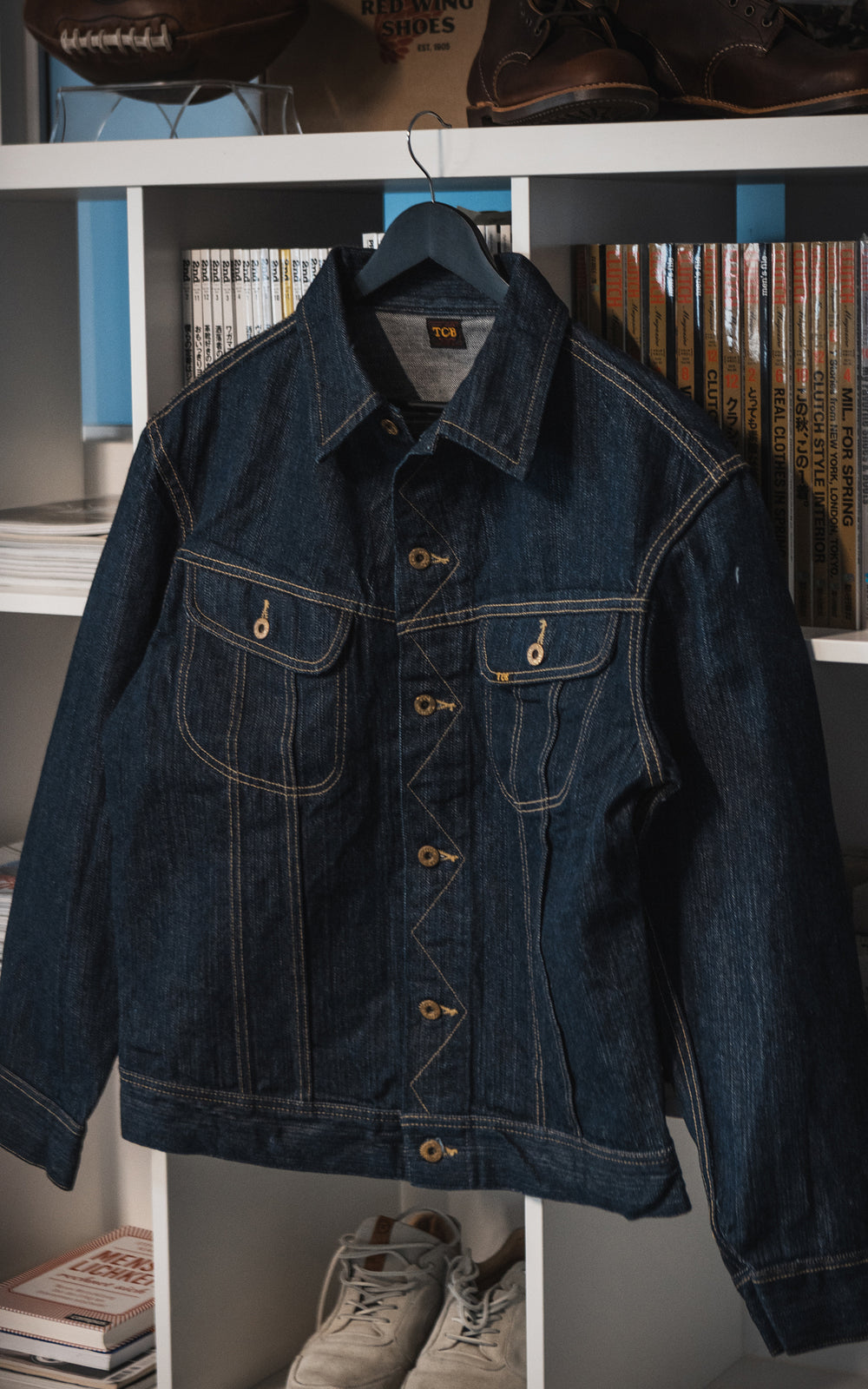TCB Cats Drive Denim Jacket Selvedge Indigo