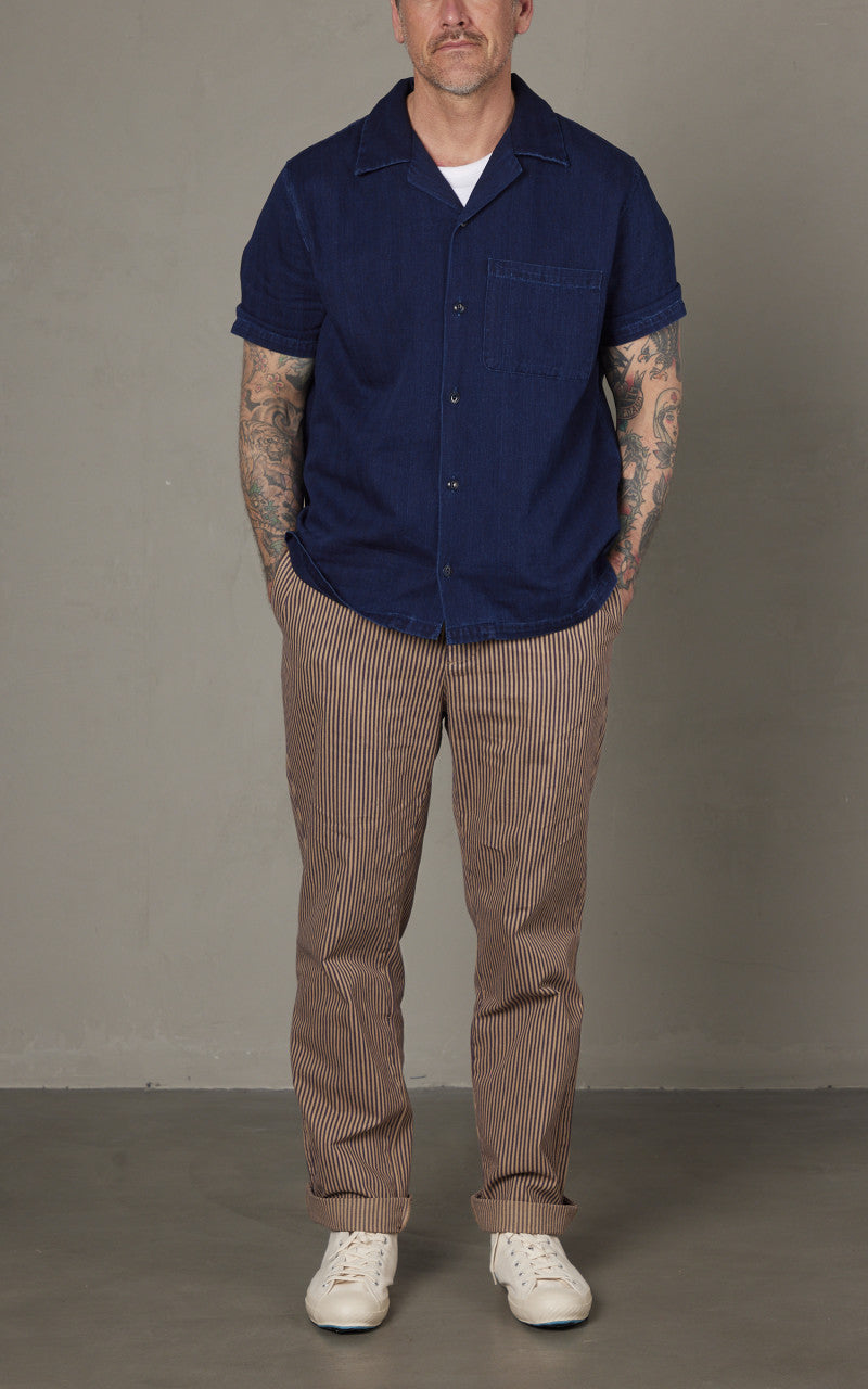 Tellason Army Chino Overdyed Hickory Stripe Desert Sand